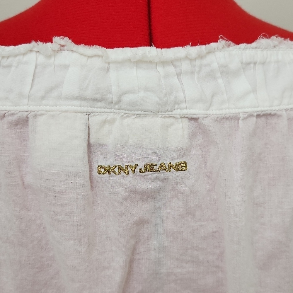 DKNY JEANS 100% cotton button down top - Picture 6 of 16